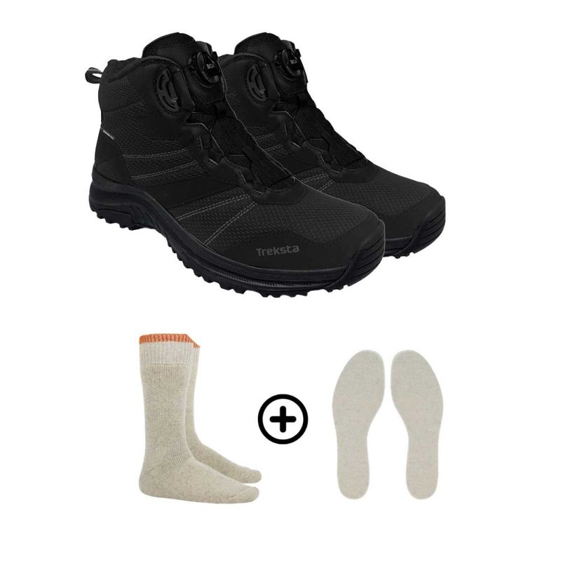 Treksta Polar Mid Boa HTXink ullesåle og sokker